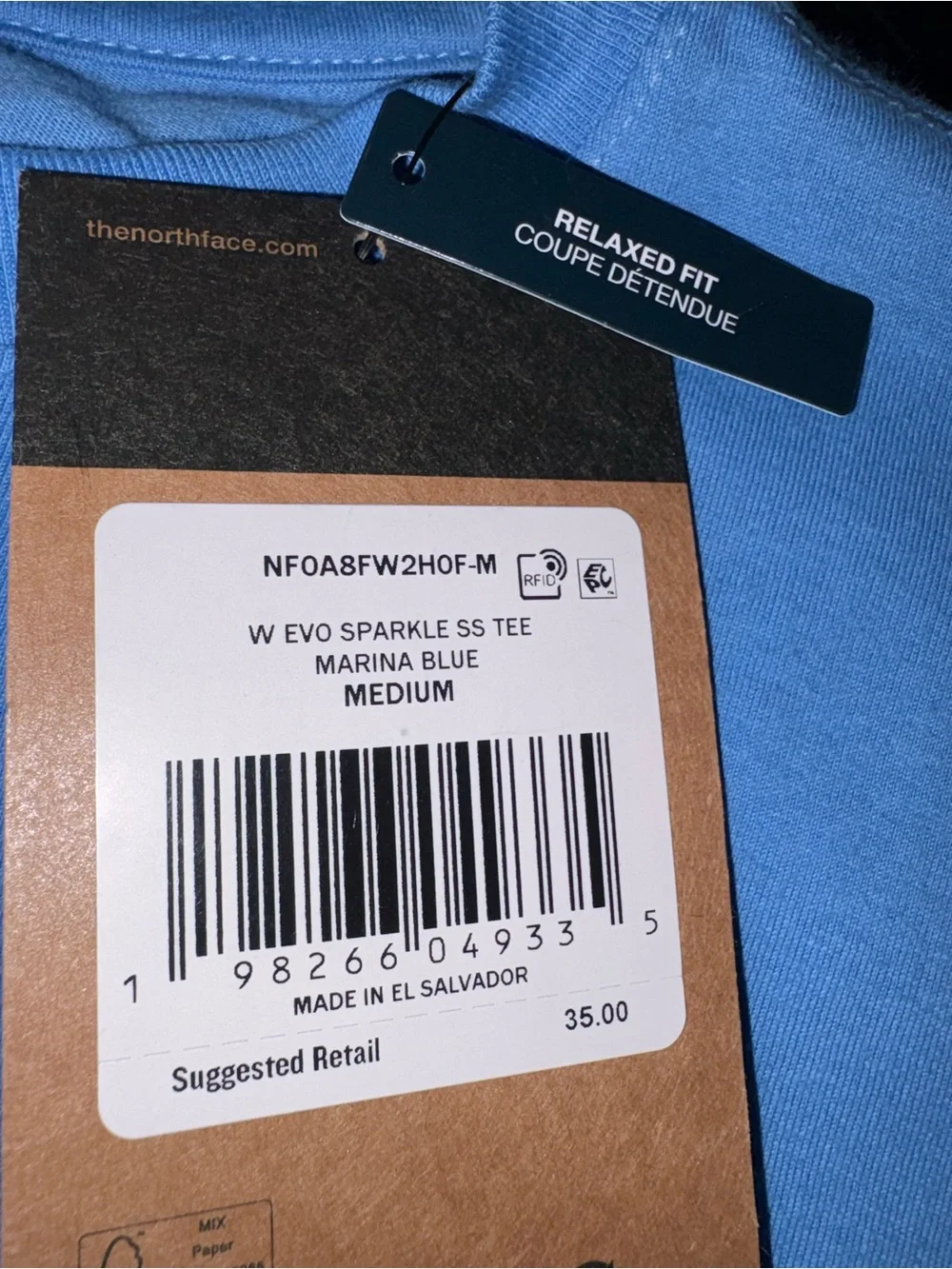 The North Face Women’s Marina Blue Graphic Tee Size M - New - Picture 5 of 9